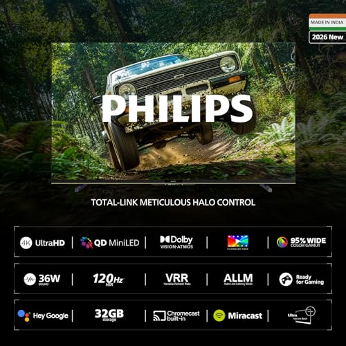 Philips 164 cm (65 inch) QLED MINI LED Smart Frameless Google TV 65MLED610/94 - Image 3