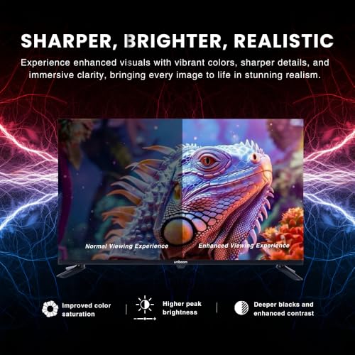 Uniboom_Optima Series 80 cm (32 inch) HD Ready LED TV 2026 Edition with 30W Sonic Boom - True Frameless - Aura Vision+ Display - 2 HDMI - 32N-ULT-AED - Image 4