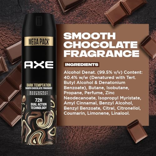 Axe Dark Temptation Long Lasting Deodorant Bodyspray for Men 215 ml - Image 5