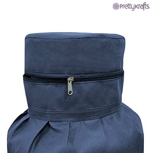 PrettyKrafts dustproof Printed LPG Gas Cylinder Cover Full Size, (Pack of 2) Navy Blue - Image 4