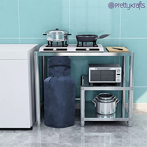 PrettyKrafts dustproof Printed LPG Gas Cylinder Cover Full Size, (Pack of 2) Navy Blue - Image 5