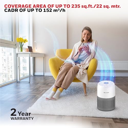 Honeywell Air Purifier for Home & Office, 3-in-1, Pre, H13 HEPA, Activated Carbon, Removes 99.99% Pollutants, Allergens, Pet Dander, Smoke, Dust & Pollens - Air touch V1 - Image 4