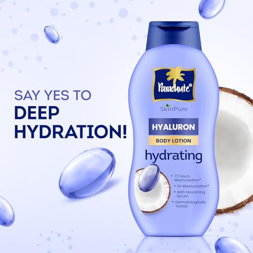Parachute SkinPure Hyaluron Body Lotion with Virgin Coconut Oil | Deep Hydration for All Skin Types | Moisturises for up to 72 Hours* | Clean, Nourishing Formula | 400 ml - Image 2