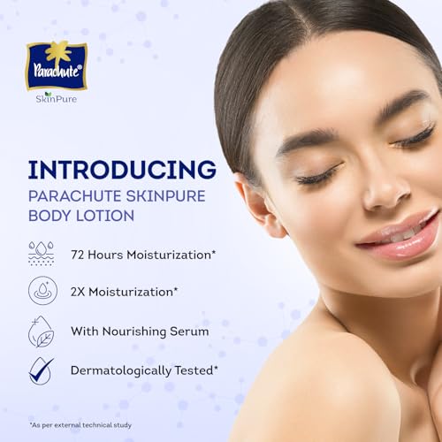 Parachute SkinPure Hyaluron Body Lotion with Virgin Coconut Oil | Deep Hydration for All Skin Types | Moisturises for up to 72 Hours* | Clean, Nourishing Formula | 400 ml - Image 4