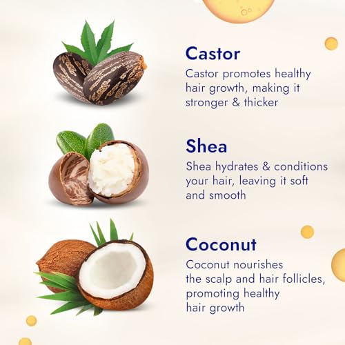 Parachute Advansed Castor & Shea enriched Coconut Hair Oil 300ml | Up to 10x Stronger Hair| Moisturizes & Nourishes Hair | Reduces Hair Fall & Frizz | Prevents Hair Breakage| Vibrant Length & Volume| Dermatologically Tested | For Men & Women - Image 4