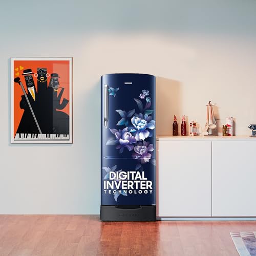 Samsung 183 L, 5 Star, Digital Inverter, Direct-Cool Single Door Refrigerator (RR20D2825HV/NL, Himalaya Poppy Blue, Base Stand Drawer) - Image 6