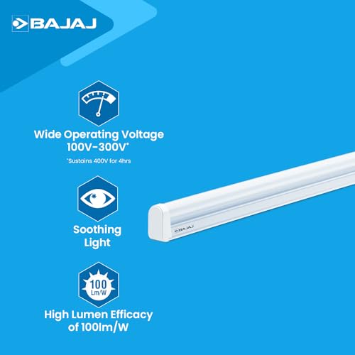 Bajaj Polycarbonate 20W Cool Day Light Led Tubelight|3.5 Kv Surge Protection|Bright&Energy Efficient Tubelight/Batten For Home|Glare Free Light Output|(Pack Of 2)|1 Yr Warranty - Image 6