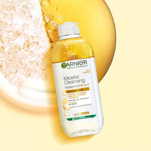 Garnier Skin Naturals, Cleansing Water for Waterproof Makeup, Nourishing Formula, Micellar Oil-Infused Cleansing Water, 125ml - Image 3