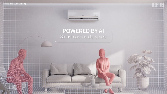 IFB Gold Pro Series 1 Ton 5 Star Split AC with Hybrid Technology, Works upto 55°C, 4-Way Swing, Higher Cooling Capacity, Self-Clean & AI - White (CI145GN21RGN1, Copper Condenser) - Image 2