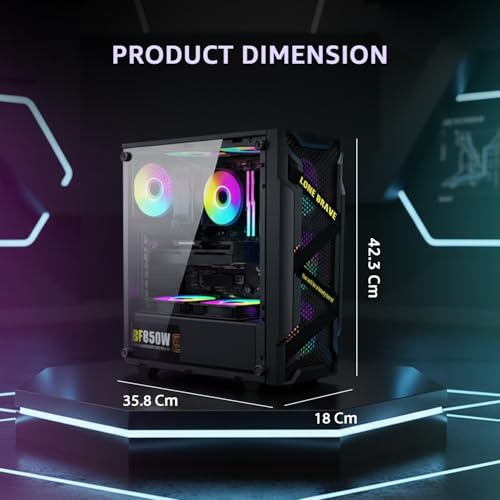 Amazon Basics – Mid-Tower Computer Case/Gaming Cabinet | Black | Supports ATX m-ATX ITX | USB 3.0 | 330mm GPU Support | 8 Fan Mounts (Fan not Included) | Black - Image 7