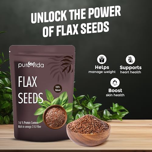 Purevida Flax Seeds 200gm | Raw Alsi Seeds for Hair Growth, Smoothies, Baking | Rich in Omega-3, Fiber, Protein & Essential Nutrients | 100% Natural, Gluten-Free | Superfood for Optimal Health - Image 6