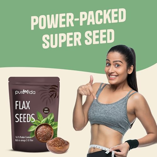 Purevida Flax Seeds 200gm | Raw Alsi Seeds for Hair Growth, Smoothies, Baking | Rich in Omega-3, Fiber, Protein & Essential Nutrients | 100% Natural, Gluten-Free | Superfood for Optimal Health - Image 7