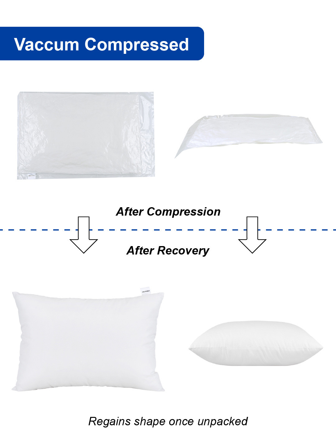 MA xNAP Sleep Support Fresh Essential 16P1 White Solid Polyester Medium Fibre Sleep Pillow-61 x 41 cm - Image 6