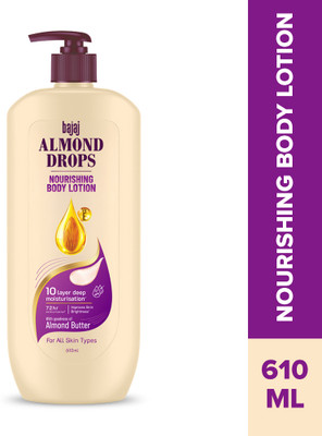BAJAJ Almond Drops Nourishing Body Lotion with Almond Butter, 72 Hr Moisture Retention(610 ml) - Image 2