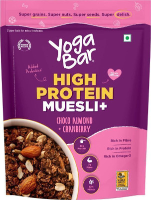 Yogabar High Protein Muesli 1kg Jar, Choco Almond & Cranberry with Probiotics & Omega-3 Jar(1 kg) - Image 2