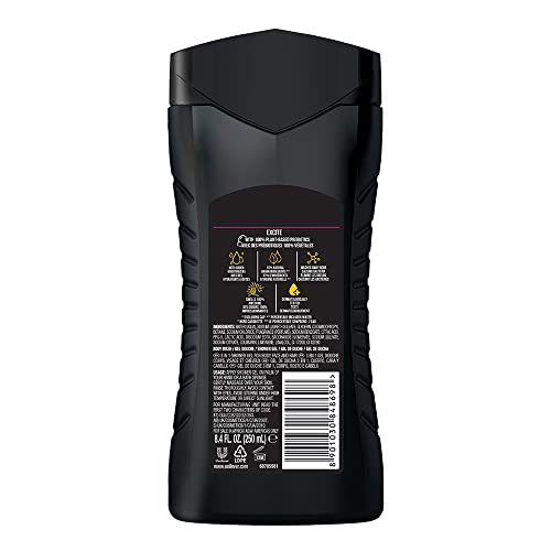 Axe Excite 3 In 1 Body, Face & Hair Wash For Men, Long-Lasting Refreshing Crisp Coconut & Black Pepper Fragrance For Upto 12Hrs, Natural Origin Ingredients, Removes Odor & Bacteria, No Paraben, 250ml - Image 4