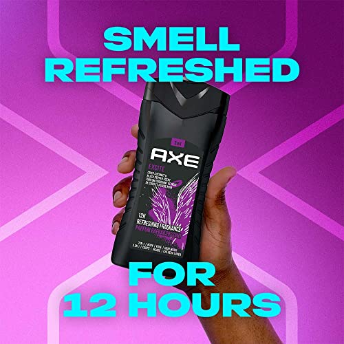Axe Excite 3 In 1 Body, Face & Hair Wash For Men, Long-Lasting Refreshing Crisp Coconut & Black Pepper Fragrance For Upto 12Hrs, Natural Origin Ingredients, Removes Odor & Bacteria, No Paraben, 250ml - Image 5