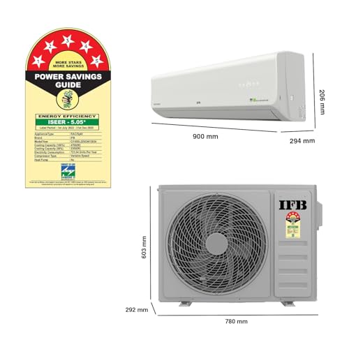 IFB Silver Plus Smart Series 1.5 Ton 5 Star In-built Wifi Split AC with HD Compressor, AI, Dual Gold Fin & 8-in-1 Flexi Mode - White (CI185SL22SGN1, Copper Condenser) - Image 3