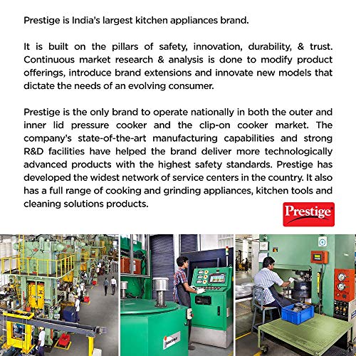 Prestige 2 Litres Svachh Induction Base Inner Lid Hard Anodised Handi| Black | Deep Lid Spillage Control | Metallic Safety Plug | Anti-Bulge Base - Image 7