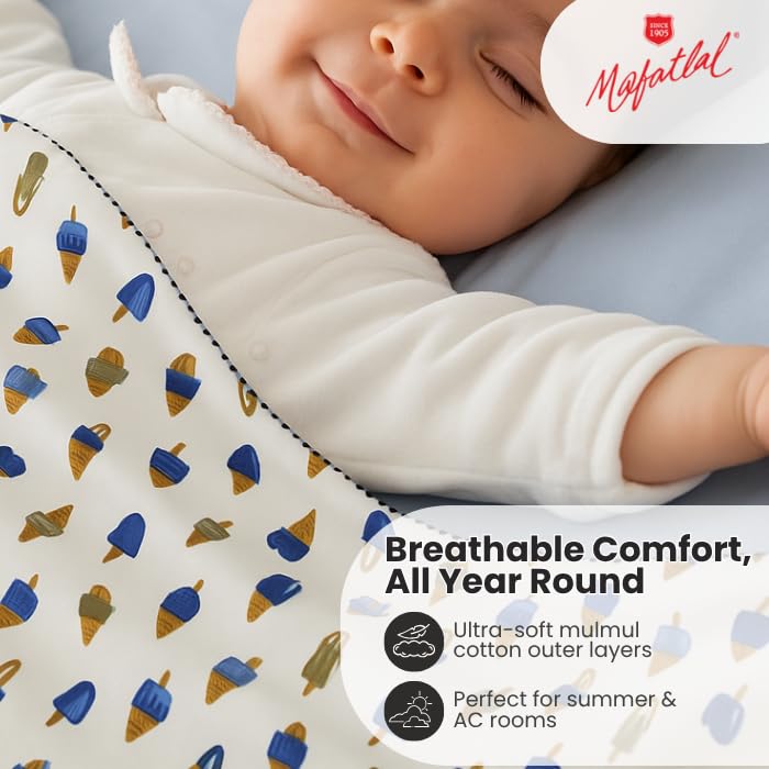 Mafatlal Coo Coo Kids Single Dohar | 90x60 Inch | Mulmul Cotton (Muslin) | Cartoon Print for Boys & Girls | Lightweight & Breathable Summer AC Blanket | Ultra-Soft & Skin-Friendly | Pack of 1 - Image 6