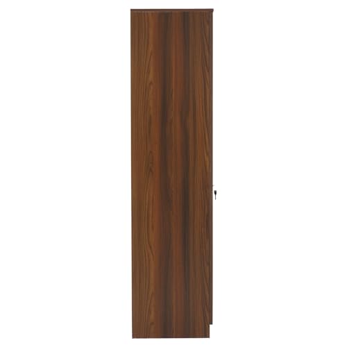 Nilkamal Joyce Neo 2 Door Wooden Wardrobe for Bedroom | Almirah with 3 Shelves | Clothes Cupboard | Engineered Wood | Walnut - Image 6