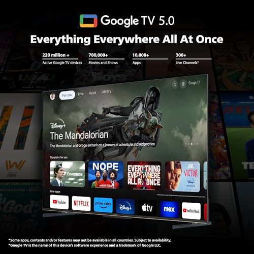 Philips 109 cm (43 inches) 8100 Series 4K Ultra HD Smart QLED Google TV 43PQT8100/94 - Image 4