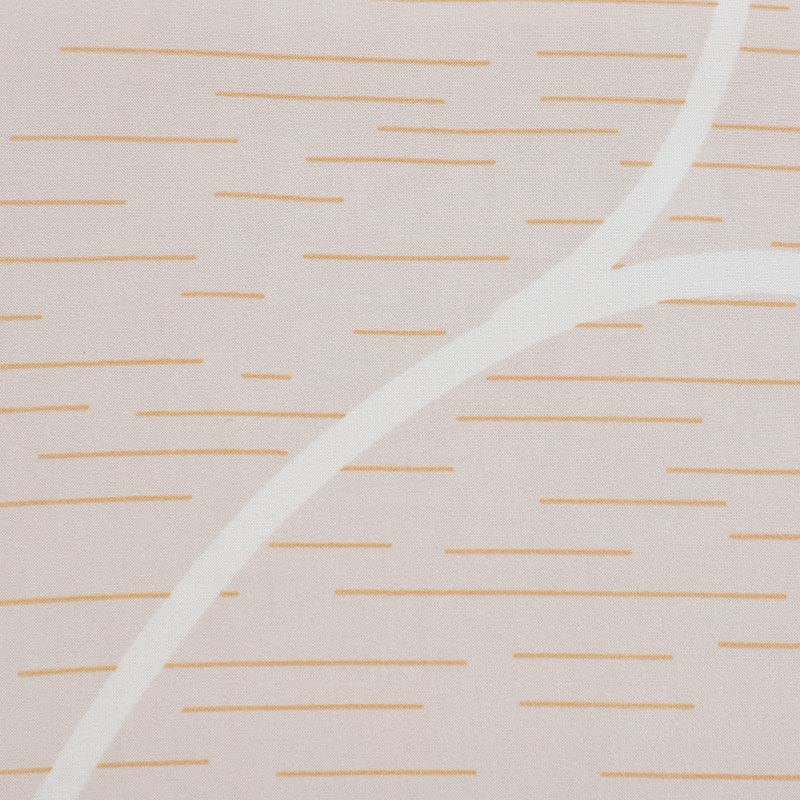 @home Polyester by Nilkamal Geometric Elegance Fitted 1 Seater Sofa Cover Peach & White - Image 5