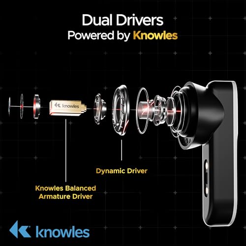 Boat Nirvana X TWS (2025),Knowles Dual Drivers,Hi-Res Audio LDAC,App Support,4Mic ENx,Dual Pair,Spatial Audio,Fast Charge, Bluetooth Earbuds, TWS Ear Buds Wireless Earphones with mic (Cosmic Onyx) - Image 3