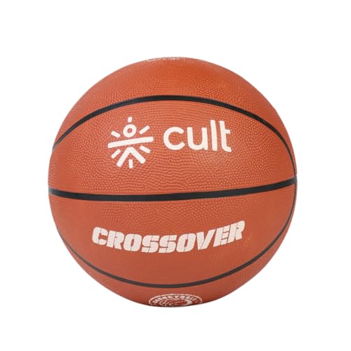 Cult Basketball Size 7 Crossover for Men & Women Indoor Outdoor Basketball with Superior Grip & Bounce Durable Rubber Training & Match Ball with Butyl Bladder – Brown