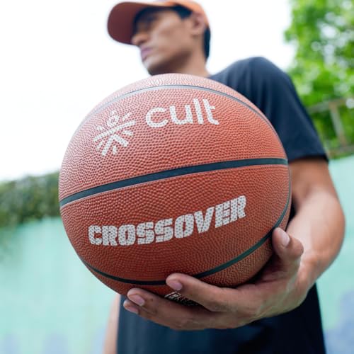Cult Basketball Size 7 Crossover for Men & Women Indoor Outdoor Basketball with Superior Grip & Bounce Durable Rubber Training & Match Ball with Butyl Bladder – Brown - Image 3