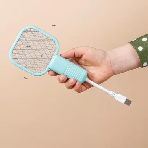 Mini Mosquito Kill Bat | USB Rechargeable Portable Bug Zapper & Electric Fly Swatter, Safe for Indoor Outdoor Use, Multifunctional (Mini Mosquito Bat)