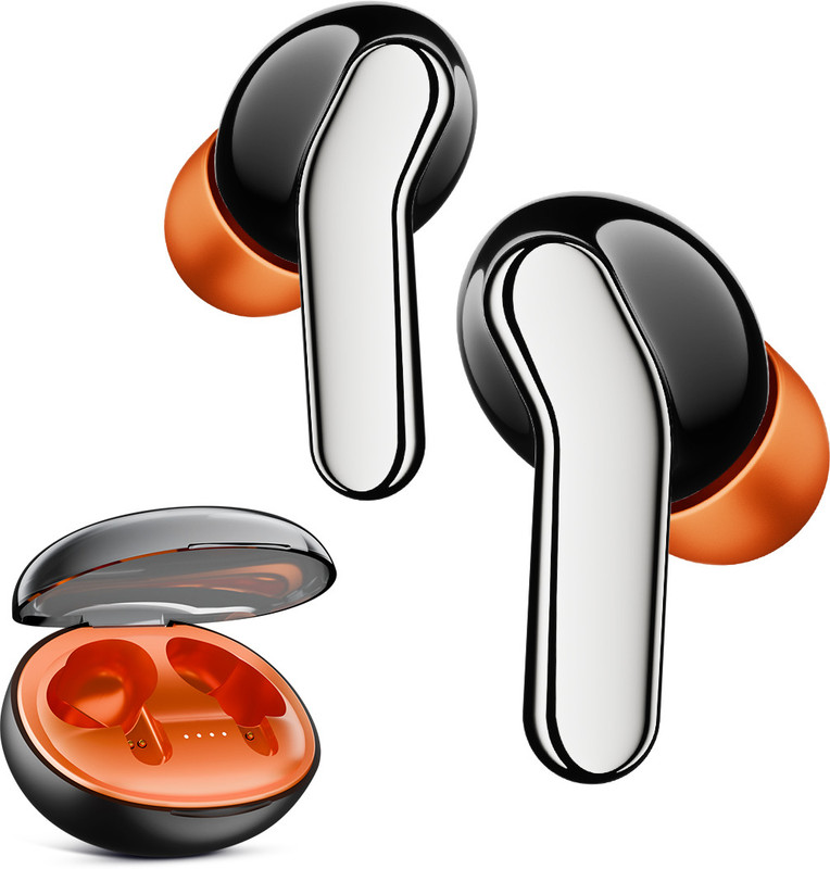 Mivi Duopods I6, 55Hrs PT, HD Call, Fast Charging, 3D Sound, 9EQ Modes App Supp, IPX4 Bluetooth(Black, True Wireless)