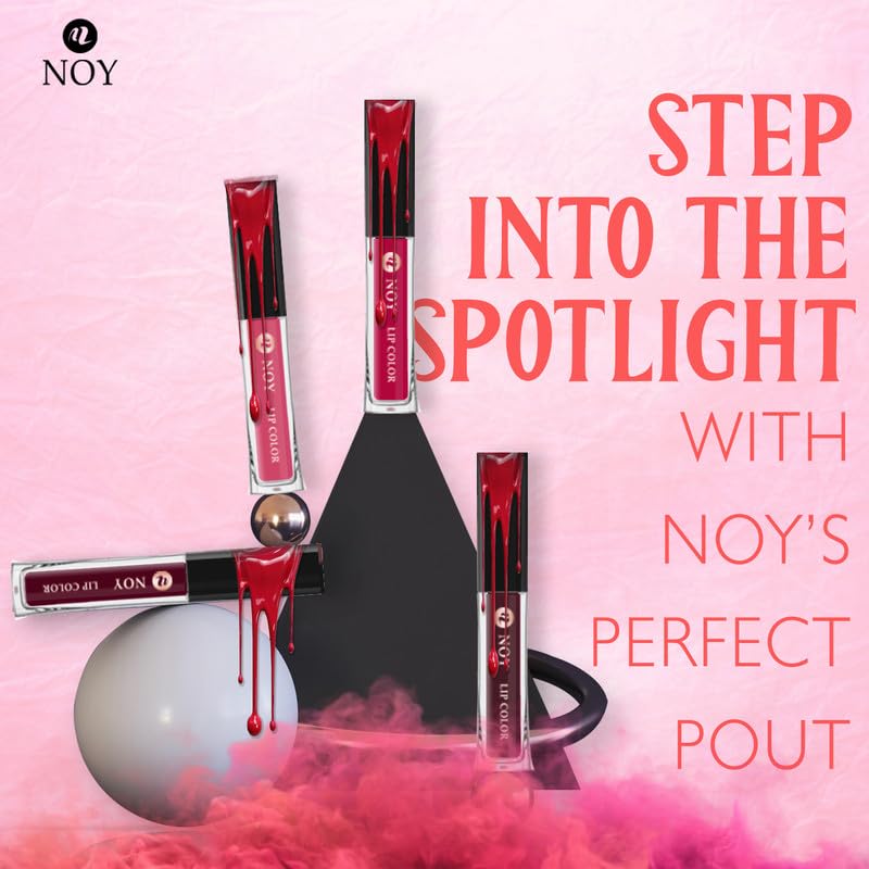Noy Festival Collection Liquid Matte Lipstick Pack 4 Wine, Red, Coffee Wine, Pruple Shades - Image 3