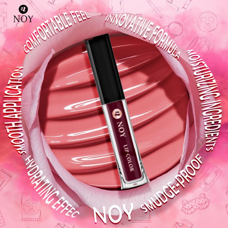 Noy Festival Collection Liquid Matte Lipstick Pack 4 Wine, Red, Coffee Wine, Pruple Shades - Image 4