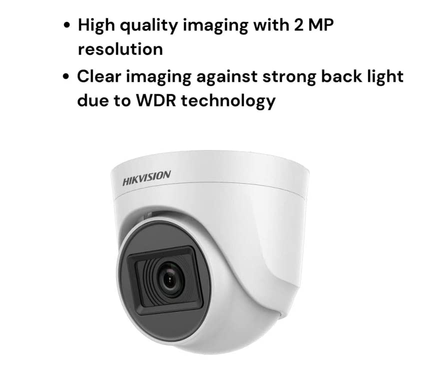 HIKVISION 2Mp Indoor Wired Color Camera for Dvr Ds-2Ce5Ad0T-Itp Eco Bnc/Dc, White - 1080P - Image 4