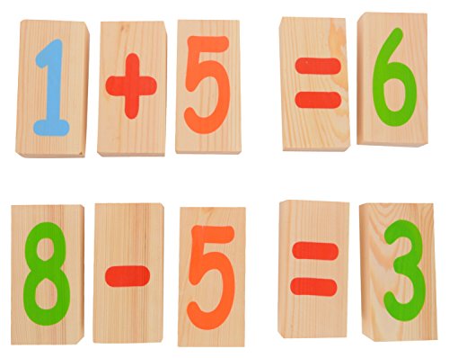 Skillofun Wooden Number Blocks, Multi Color - Image 3