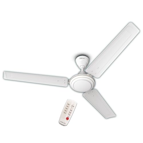 Bajaj Frore Turbo 1200 MM BLDC Ceiling Fan For Home | Remote Control Operated | 5 Star Rated | Energy Saving | Lightweight Ceiling Fan | High Speed | Anti Corrosive Blacdes | 2 Year Warranty 【White】