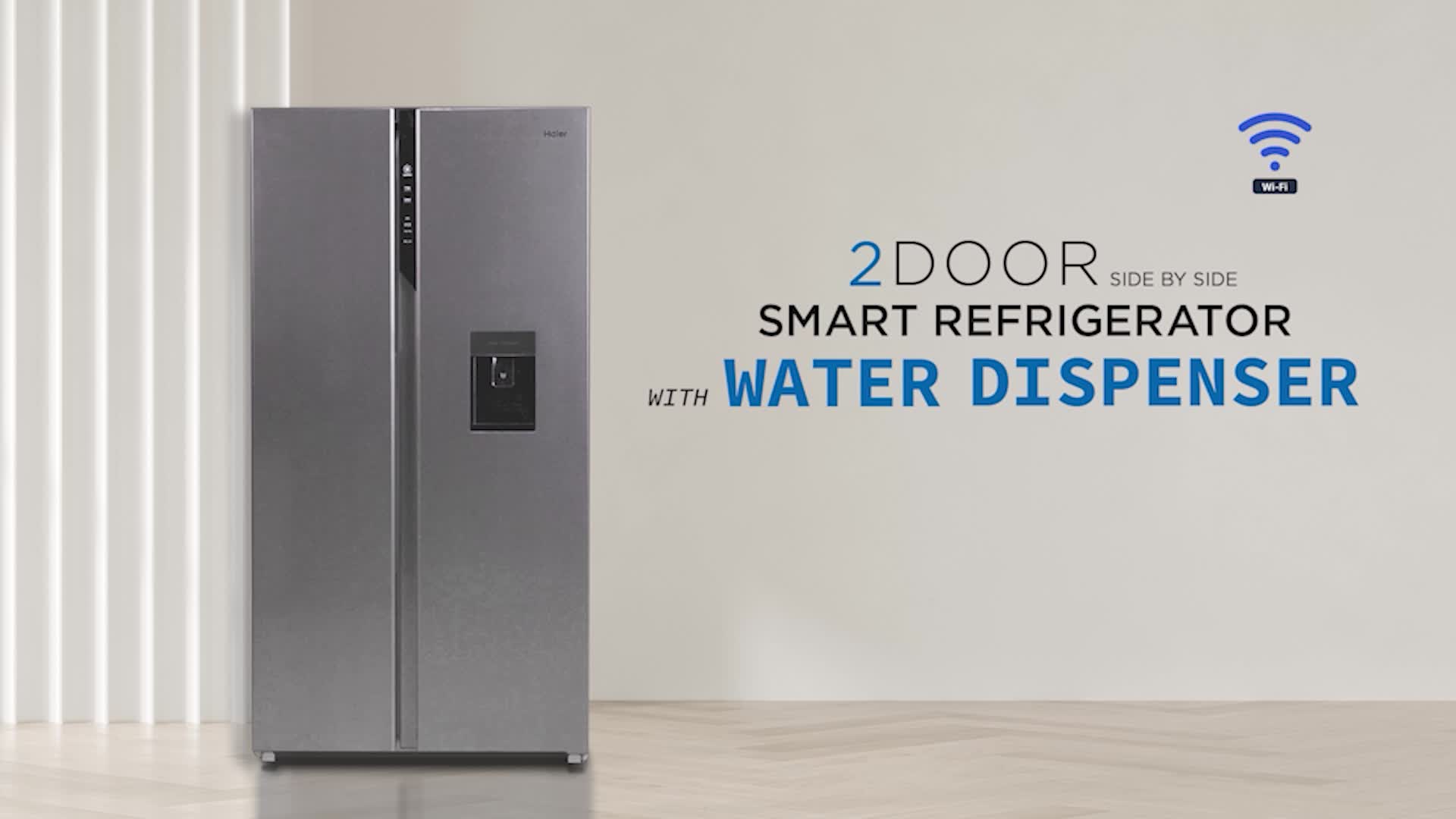 Haier 596L 3Star 2 Door Side by Side Frost Free Refrigerator|100% Convertible|Expert Inverter|Digital Display Panel|Twist Ice Tray|Deo Fresh Technology (HES-690SS, Shiny Silver) - Image 2