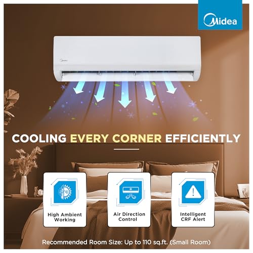 Midea 1 Ton 3 Star Wi-Fi AI Inverter Split AC(Copper, Convertible 6-in-1 with Smart Wi-Fi,Turbo Mode, Auto Clean & HD+PM 2.5 Filter, 2026 Model,Santis Max DLX Wi-Fi - MAI12SD3R36W0, White) - Image 5