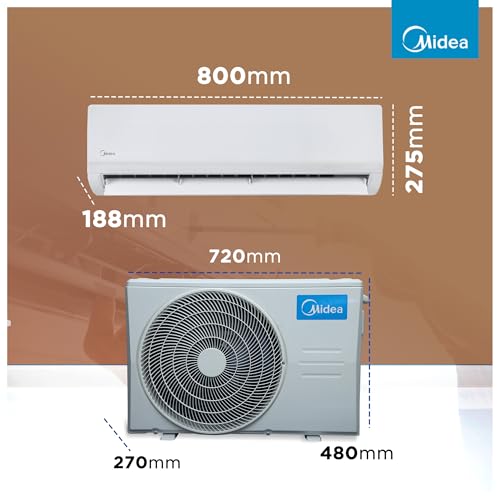 Midea 1 Ton 3 Star Wi-Fi AI Inverter Split AC(Copper, Convertible 6-in-1 with Smart Wi-Fi,Turbo Mode, Auto Clean & HD+PM 2.5 Filter, 2026 Model,Santis Max DLX Wi-Fi - MAI12SD3R36W0, White) - Image 7