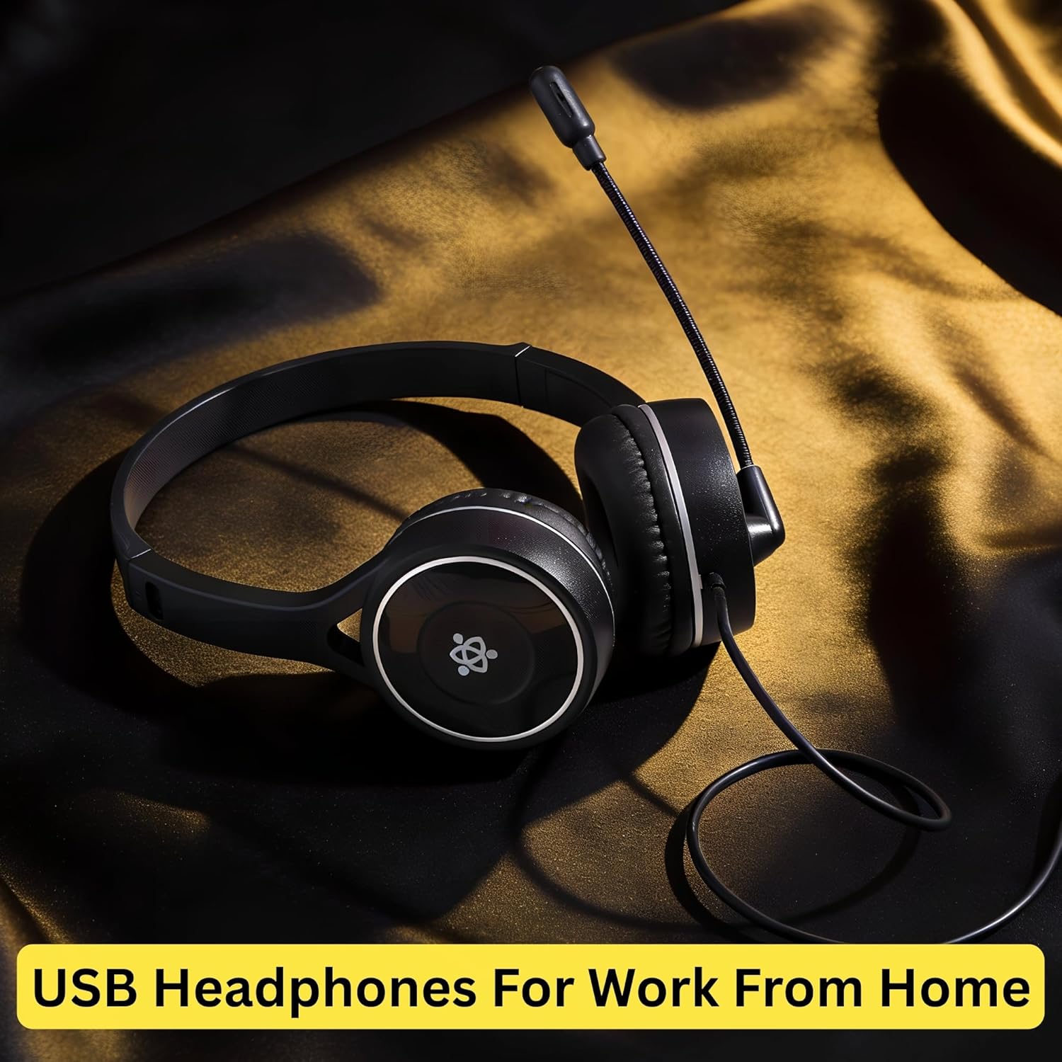 Wired USB Headphone with Noise-Canceling Mic | Ideal for Teams, Zoom Calls & Call Center Use | Compatible with PC & Laptop | Model: Meta_MT30 (Black) - Image 4