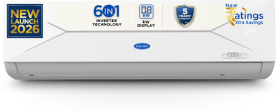 CARRIER 2026 Model 1.5 Ton 3 Star Split AI Inverter Convertible 6-in-1 with Smart Energy Display, Insta Cool, Auto Defrost Clean and PM 2.5 Filter AC(CAI18EE3R36F0, White) - Image 2