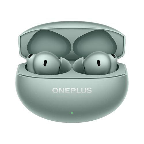 OnePlus Buds 4 TWS Earbuds with Upto 55dB Real-time ANC, Adaptive Mode, Dual Drivers with DACs, 3D Audio, Upto 45hrs Music Playback, ,Dual-Device connectivity, 47ms Low Latency, Zen Green