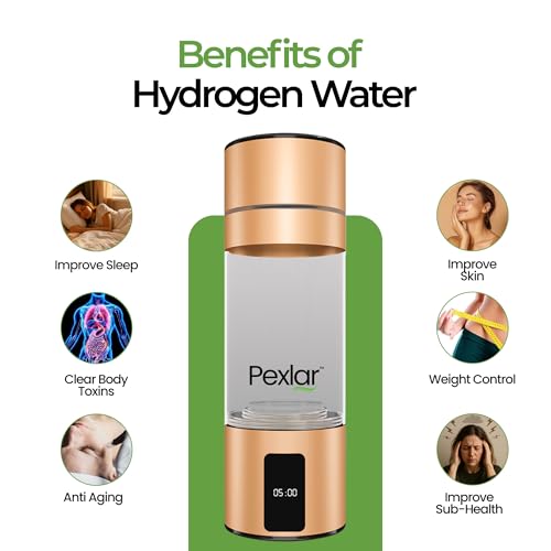 HYDROGEN WATER Bottle | 2 Cycle | 1 Year Warranty | SPE-PEM Technology - Platinum Titanium plates | No Chlorine No Ozone Mixing | H2 > 5000 PPB | -ORP -750 mv| Purity 99.9% H2 - Image 3