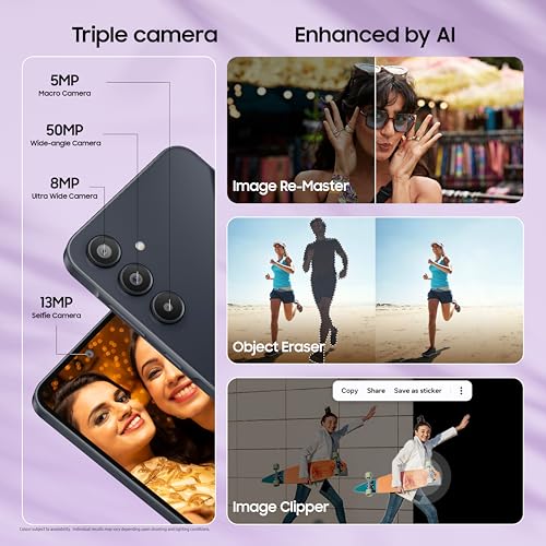 Samsung Galaxy A35 5G (Awesome Navy, 8GB RAM, 128GB Storage) | Premium Glass Back | 50 MP Main Camera (OIS) | Nightography | IP67 | Corning Gorilla Glass Victus+ | sAMOLED with Vision Booster - Image 7