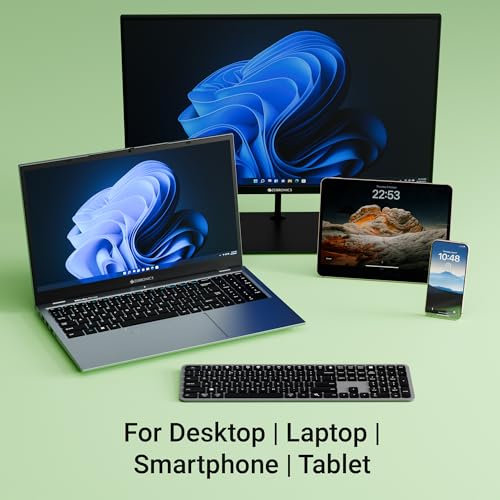 ZEBRONICS K5002MW Slim Wireless Keyboard with in-Built Battery, Copilot AI Key, Windows | Mac | iOS | Android, Scissor Switch, 3 Bluetooth + 2.4Ghz, 109 Keys, 13 Multimedia Keys, Type C Charging - Image 7