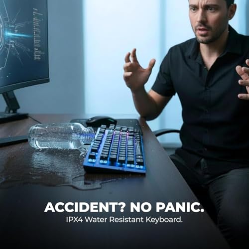 Geonix Cruiser K5, Wired Gaming Keyboard, 104 Keys, 1.5m Cable, 12 Multimedia Keys, USB Interface, RGB Colour, Plug and Play - Image 6