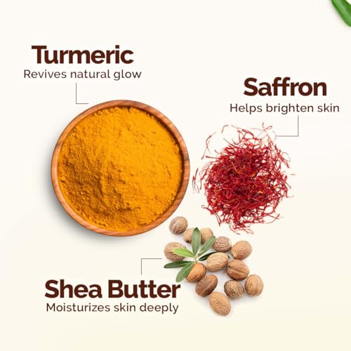 Mamaearth Ubtan Moisturizing Body Lotion with Turmeric & Saffron for Glowing Skin | 48 Hrs Moisturization | Nourishes Dry Skin | 7 in1 Total Care | 100% Natural Butter | Non-Greasy Smooth Skin | 400 ml - Image 5