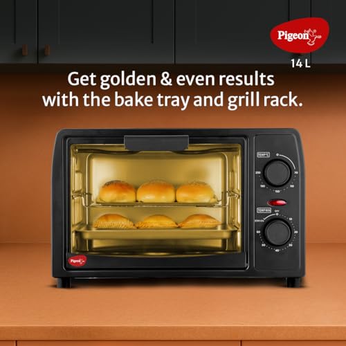 Pigeon Oven Toaster Grill 14 Liters OTG| 900 Watts| Toast, Grill, Bake & Roast | Heat Resistant Tempered Glass| Black - Image 7
