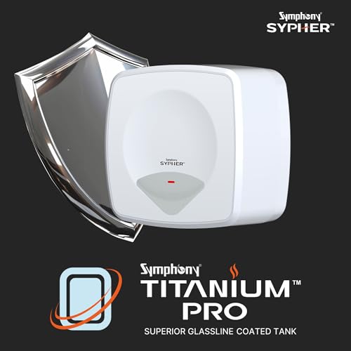 Symphony SYPHER 10 Litre Storage Water Geyser | BEE 5 star Rating Water Heater | 2KW Heating | Glassline Tank | 8 Bar Pressure Compatibility | Warranty: 7 Yr Tank, 3 Yr Heating element, 2 Yr Product - Image 4